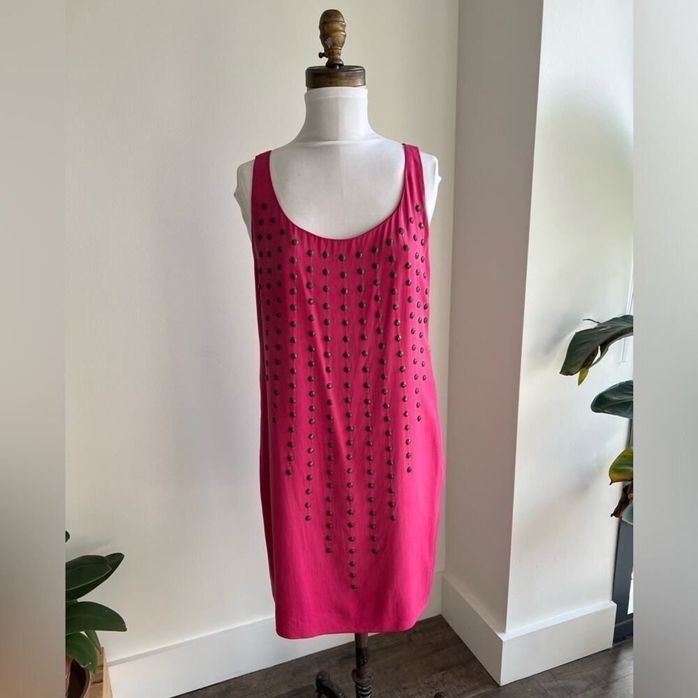BADGLEY MISCHKA MARK & JAMES PINK STUDDED SHEATH DRESS SIZE SMALL